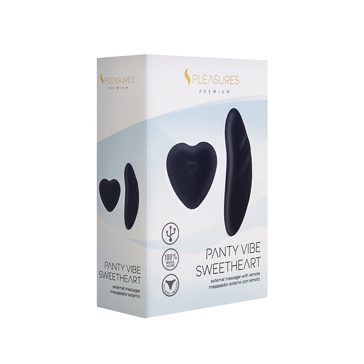 S Pleasures Premium Panty Vibe Sweetheart External Massager Black