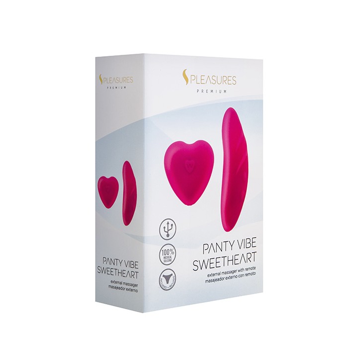 S Pleasures Premium Panty Vibe Sweetheart External Massager Pink