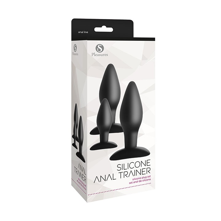 Silicone Anal Trainer Set Black