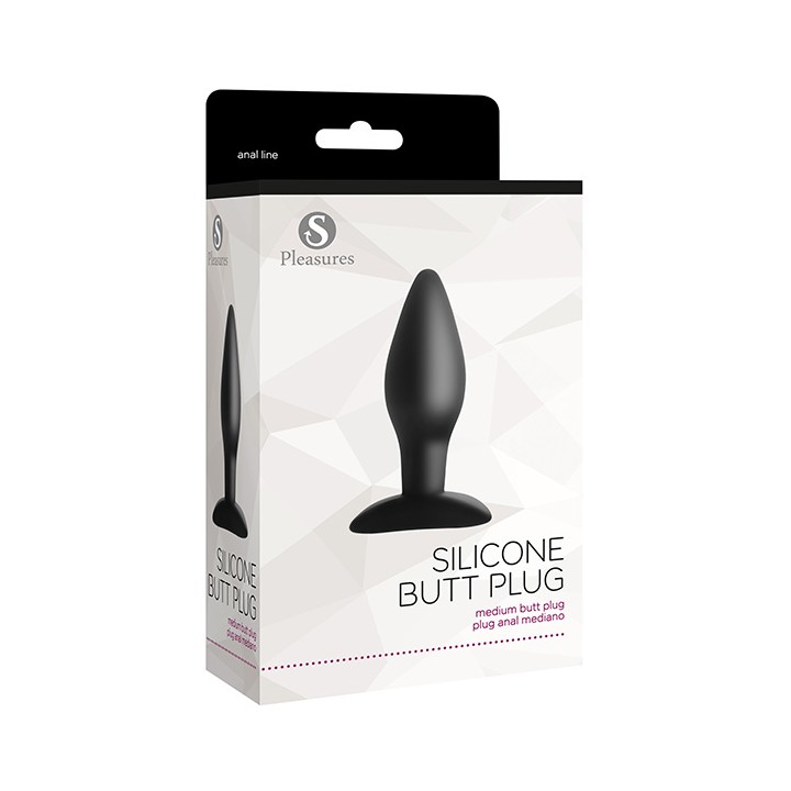 Silicone Butt Plug Medium Black