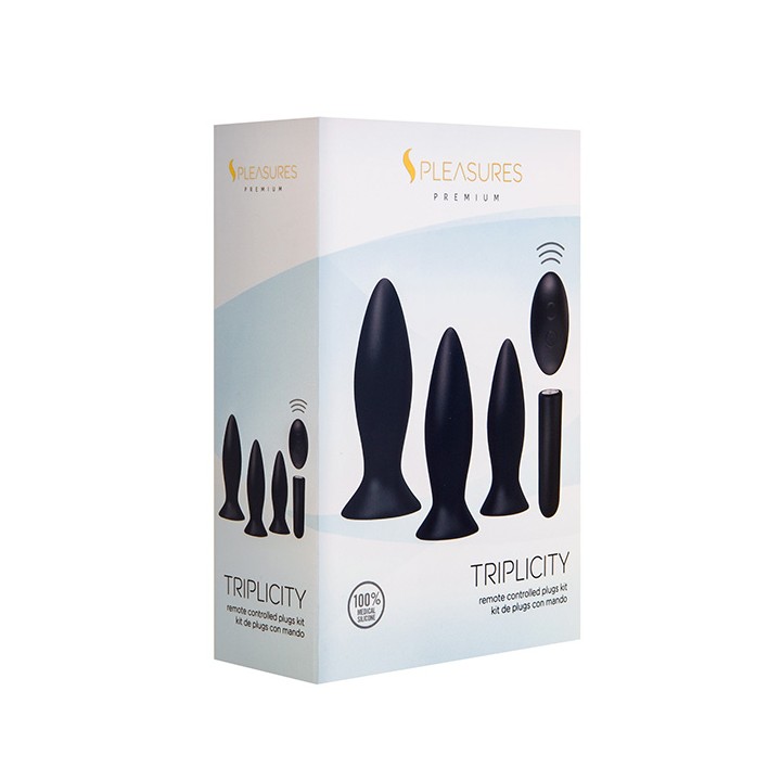 S Pleasures Premium Triplicity Plugs Kit Black