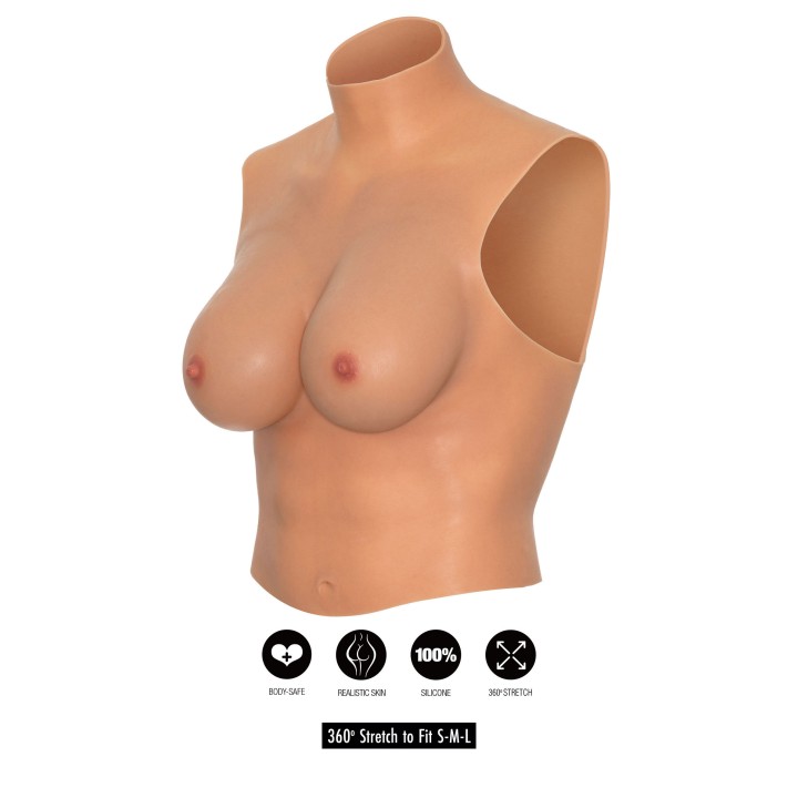 Hidden Desire Wearable Breasts — proteza piersi, 100% silikon