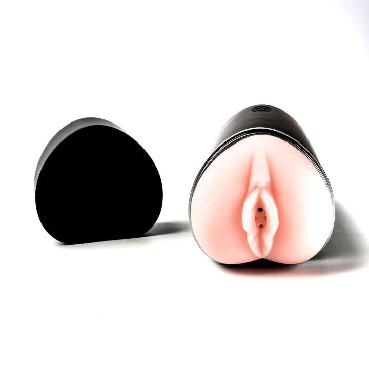 Simple Pleasure masturbator z wibracją wagina cyberskóra ładowany usb  złoty