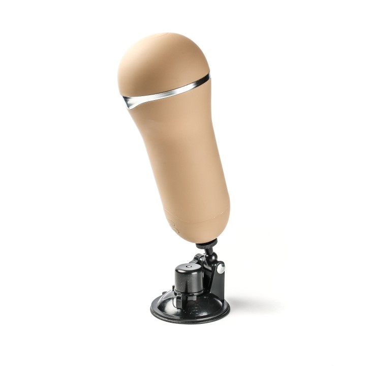 Simple Pleasure masturbator z wibracją wagina  cyberskóra ładowany usb złoty