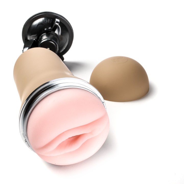Simple Pleasure masturbator z wibracją wagina  cyberskóra ładowany usb złoty