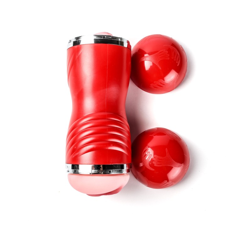 Simple Pleasure masturbator dwustonny końce wagina usta czerwony