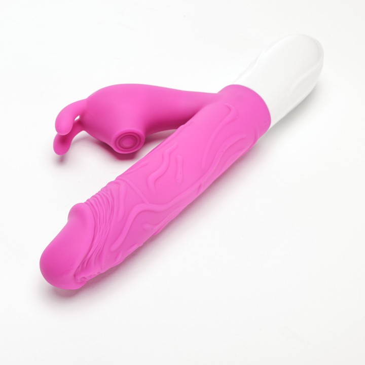 Velvet Touch wibrator silikonowy typ króliczek ładowany usb fioletowy