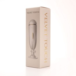 Velvet Touch masturbator z wibracją wagina  cyberskóra ładowany usb biały