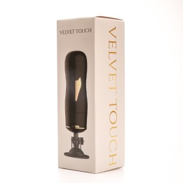 Velvet Touch masturbator z wibracją wagina cyberskóra ładowany usb czarny