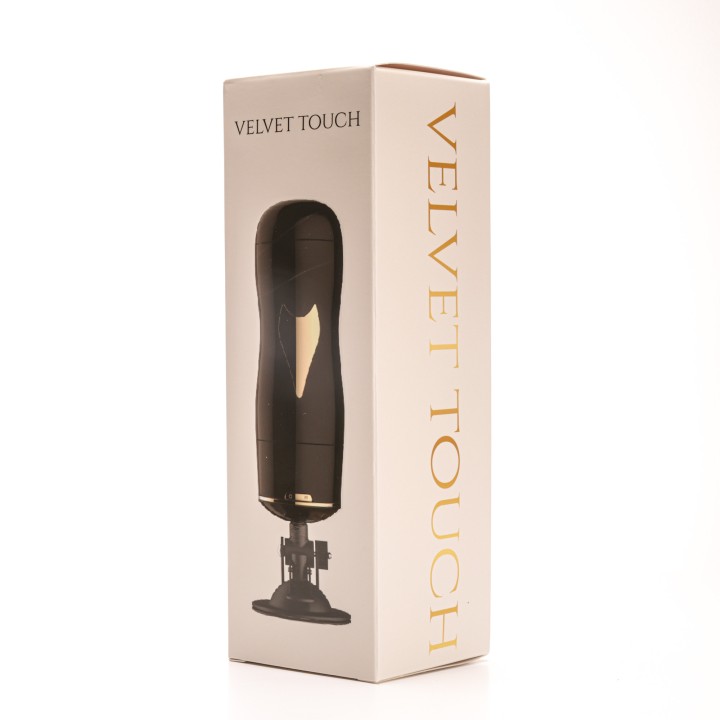 Velvet Touch masturbator z wibracją wagina cyberskóra ładowany usb czarny