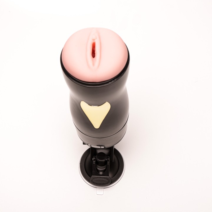 Velvet Touch masturbator z wibracją wagina cyberskóra ładowany usb czarny