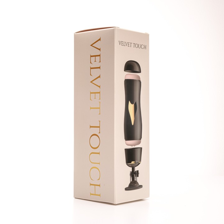 Velvet Touch masturbator z wibracją wagina cyberskóra ładowany usb czarny