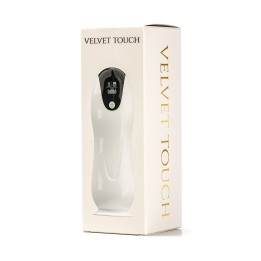 Velvet Touch masturbator z wibracją wagina cyberskóra ładowany usb biały