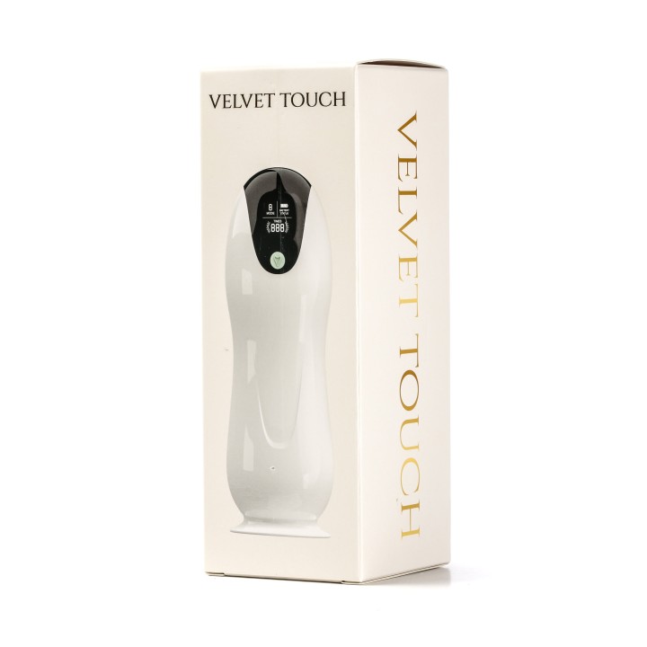 Velvet Touch masturbator z wibracją wagina cyberskóra ładowany usb biały
