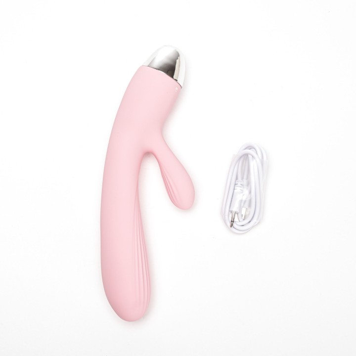Velvet Touch wibrator silikonowy typ króliczek ładowany usb różowy