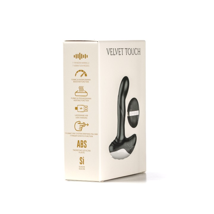 Velvet Touch masażer prostaty sterowany zdalnie ładowany usb czarny