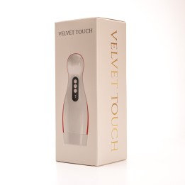 Velvet Touch masturbator z wibracją ssaniem cyberskóra ładowany usb biały