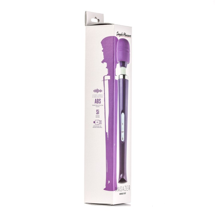 Simple Pleasure masażer kulowy magiczna różdżka ładowany usb fioletowy