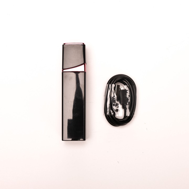 Velvet Touch wibrator mini w kształcie szminki ładowany usb czarny
