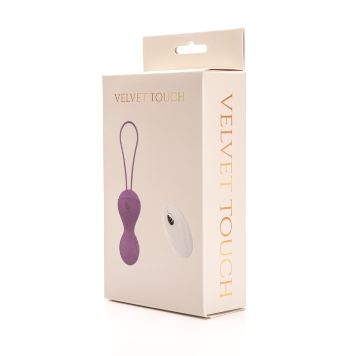 Velvet Touch kulki wibrujące sterowane zdalnie ładowane usb fioletowe