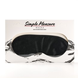 Simple Pleasure maska na oczy satynowa czarna