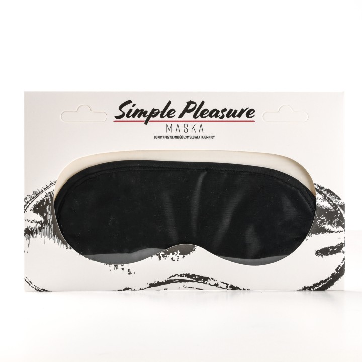 Simple Pleasure maska na oczy satynowa czarna