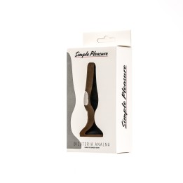 Simple Pleasure korek analny silikonowy czarny smukły długi rozmiar s