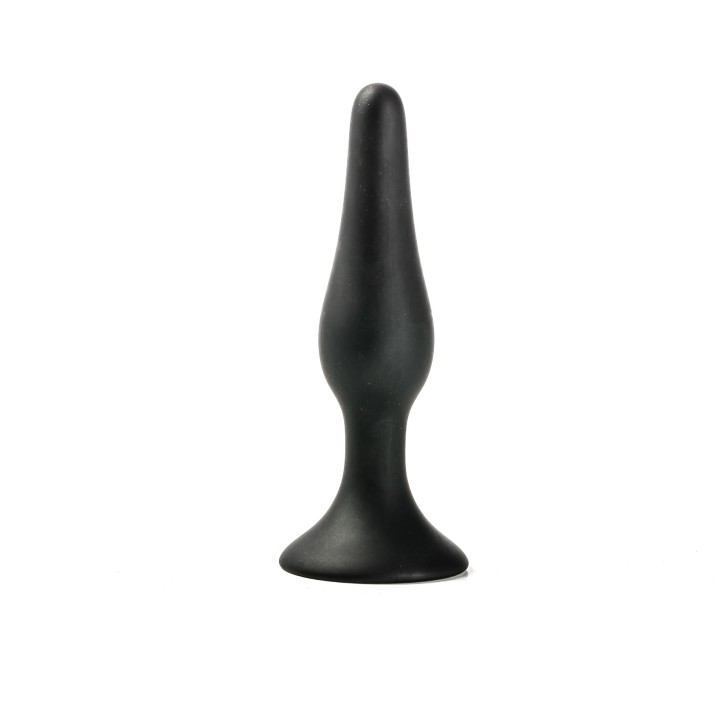 Simple Pleasure korek analny silikonowy czarny smukły długi rozmiar s