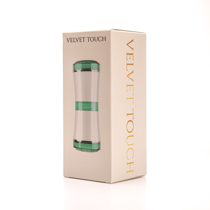 Velvet Touch masturbator dwustronny wagina usta cyberskóra biały
