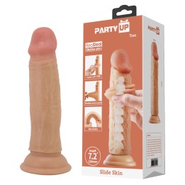 Party Up dildo cyberskóra kolor cielisty 18,4 cm Tom