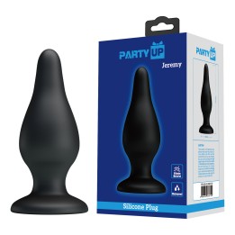 Party Up korek analny silikonowy kolor czarny Jeremy
