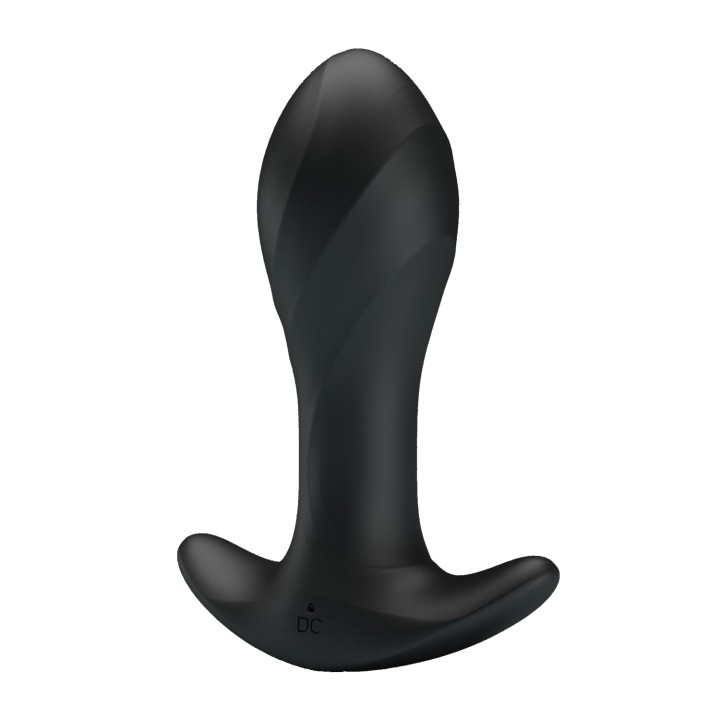 Party Up korek analny wibrujący silikonowy ładowany usb kolor czarny Keith