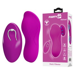 Party Up stymulator łechtaczki silikonowy  sterowany bezprzewodowo ładowany usb kolor fioletowy Michael