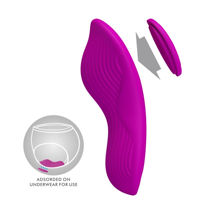 Party Up stymulator łechtaczki silikonowy  sterowany bezprzewodowo ładowany usb kolor fioletowy Michael