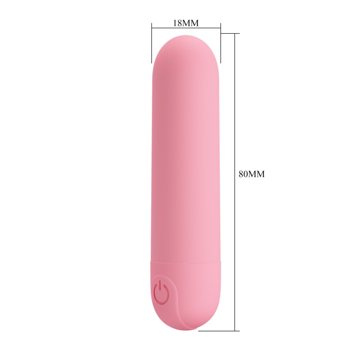 Party Up wibrator mini typ bullet ładowany usb kolor pudrowy różowy Henry