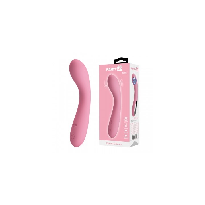 Party Up wibrator silikonowy ładowany usb kolor pudrowy róż John