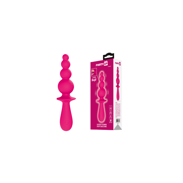 Party Up wibrator analny ładowany usb kolor różowy Evajane