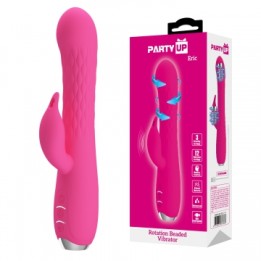 Party Up wibrator silikonowy typ króliczek ładowany usb kolor różowy Eric