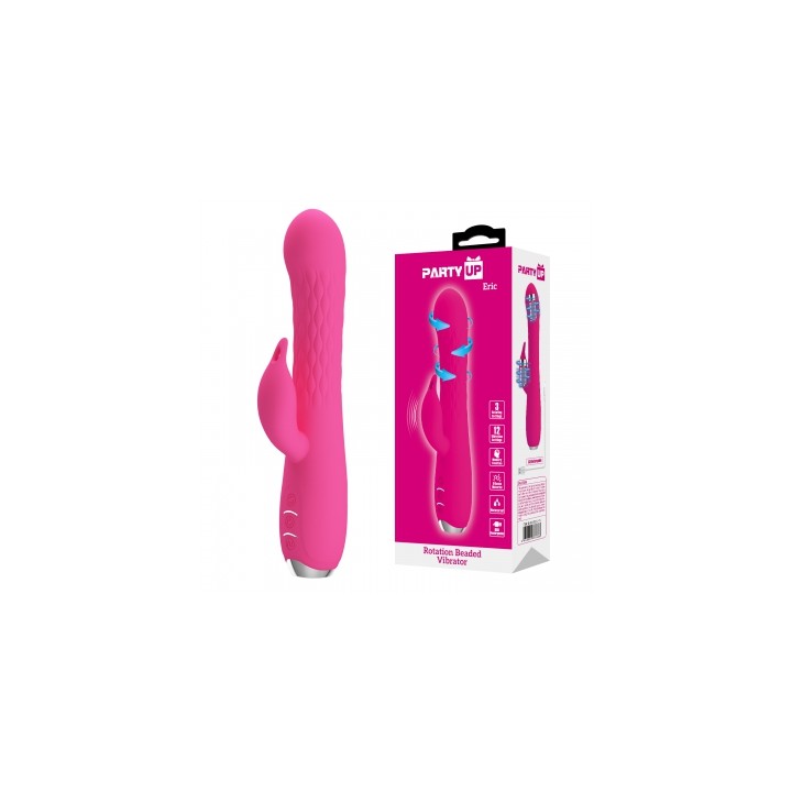 Party Up wibrator silikonowy typ króliczek ładowany usb kolor różowy Eric