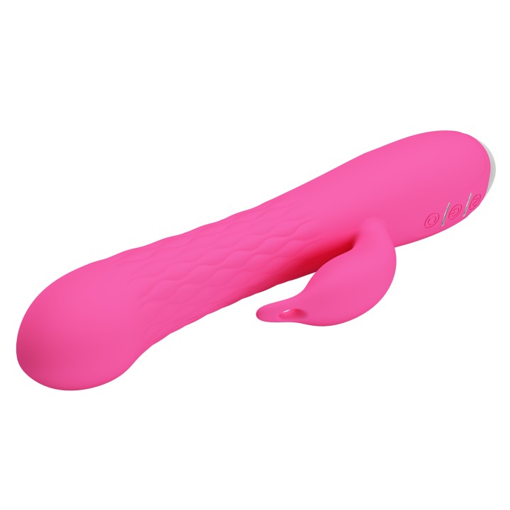 Party Up wibrator silikonowy typ króliczek ładowany usb kolor różowy Eric