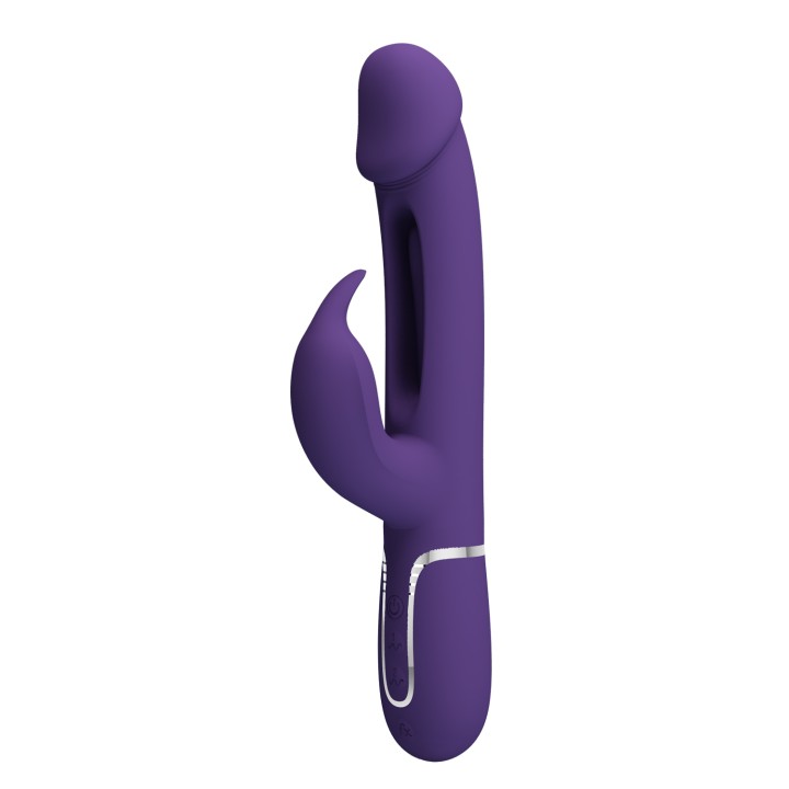 Party Up wibrator silikonowy typ króliczek ładowany usb kolor fioletowy David