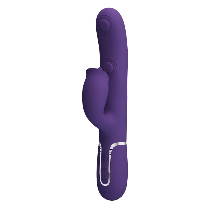 Party Up wibrator silikonowy typ króliczek ładowany usb kolor fioletowy Alan