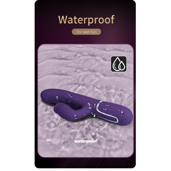 Party Up wibrator silikonowy typ króliczek ładowany usb kolor fioletowy Alan