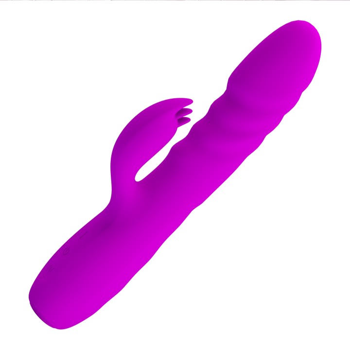 Party Up wibrator silikonowy typ króliczek ładowany usb kolor fioletowy Bob