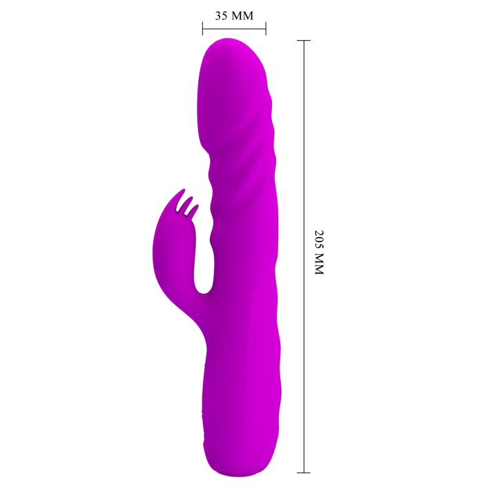 Party Up wibrator silikonowy typ króliczek ładowany usb kolor fioletowy Bob