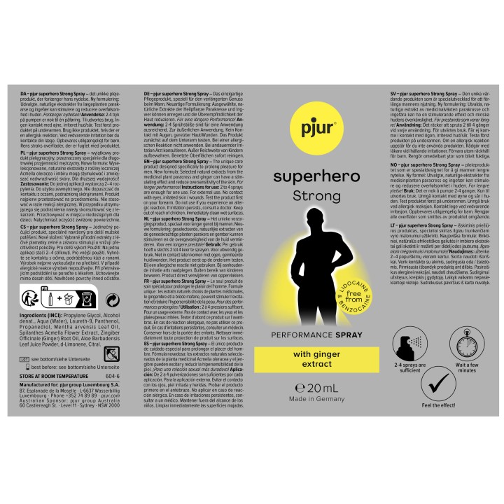 pjur superhero Strong Spray - 20 ml