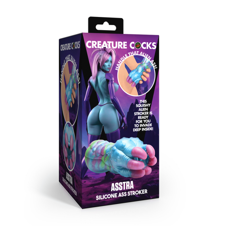 Asstra - Silicone Ass Stroker - Blue/Purple