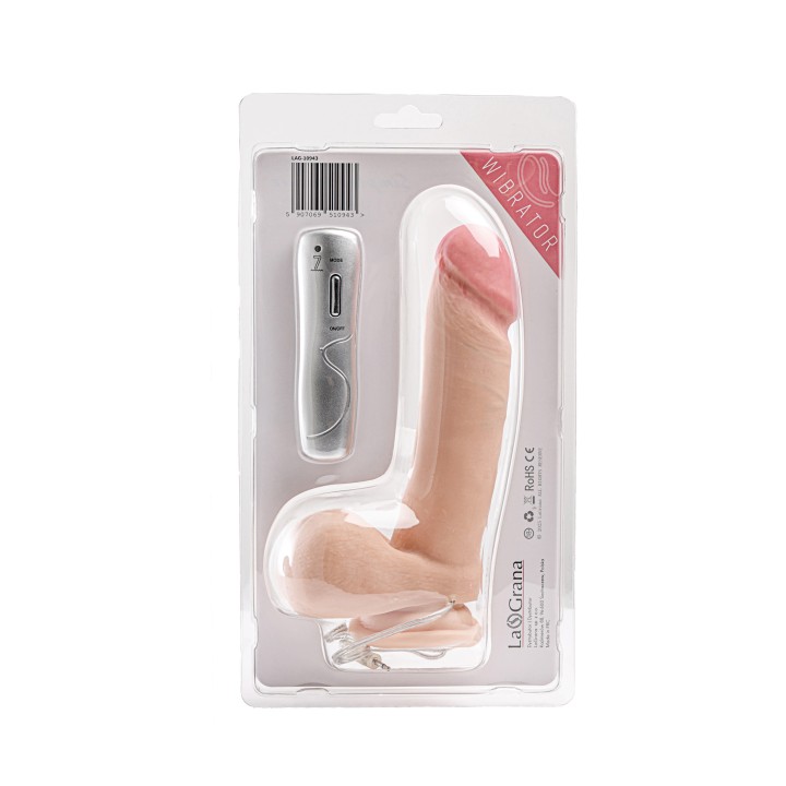 Simple Pleasure wibrator 7 trybów wibracji cyberskóra kolor cielisty 20 cm sterowany przewodowo