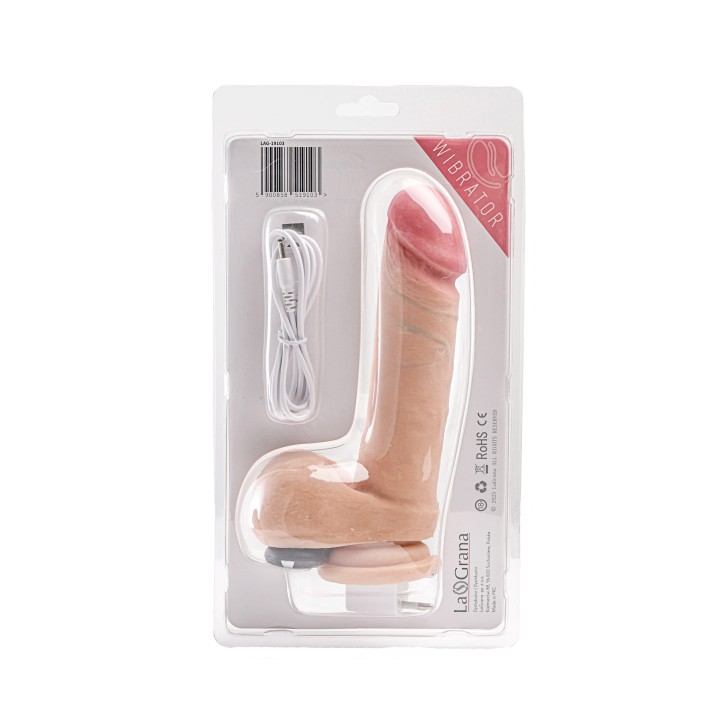 Simple Pleasure wibrator 10 trybów wibracji cyberskóra kolor cielisty 20 cm sterowany bezprzewodowo