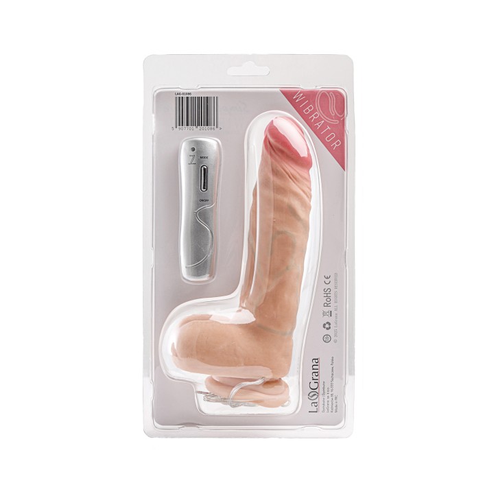 Simple Pleasure wibrator 7 trybów rotacji cyberskóra kolor cielisty 21 cm sterowany przewodowo